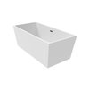 Castello Usa Sophia 63" Acrylic Freestanding Bathtub in White CB-37-63